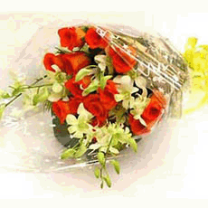 12 Assorted flowers Red