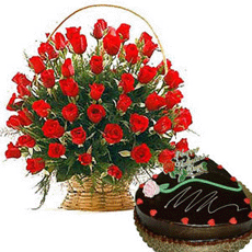 With all my love Beautiful Rose Basket